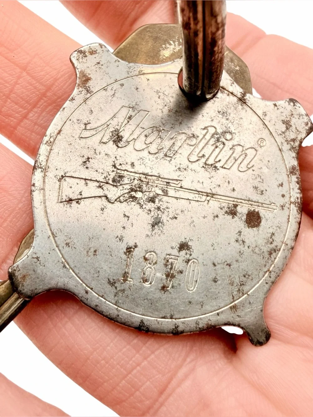 Vintage Marlin Firearms 1870 Flat Screwdriver Sight Tool Cowboy Key Chain